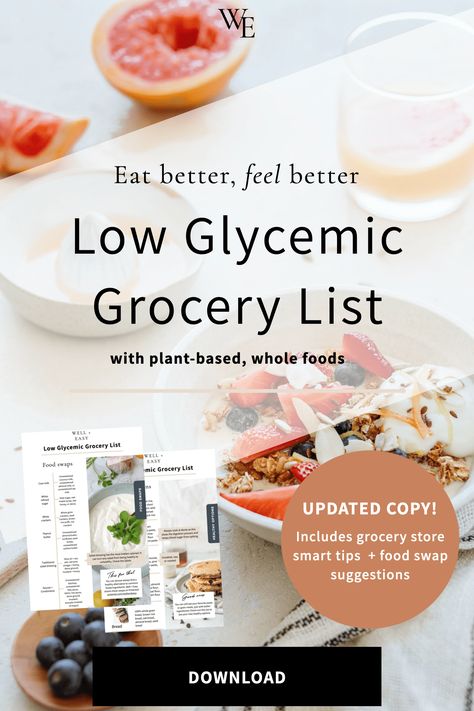 40+ Low glycemic foods for your grocery list Hypoglycemic Recipes, Hypoglycemic Diet, Low Glycemic Foods List, Adrenal Diet, Eating Diet Plan, Gi Foods, 1200 Calorie Diet Meal Plans, Low Gi Diet, Gi Diet