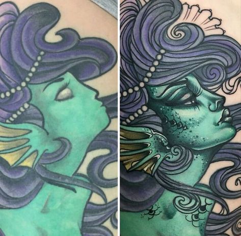 Cover Up Tattoos Before And After, Blast Over Tattoo, Tattoo Cover Ups, Tattoo Fixes, Faded Tattoo, Tattoo Off, Creative Tattoo, Blackout Tattoo, Modern Society