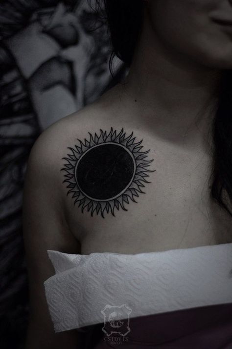 #black #sun #tattoo Circle Tattoo Cover Up, Black Circle Tattoo Cover Up, Solid Black Tattoo Cover Up, Black Hole Sun Tattoo, Black Circle Tattoo, Forearm Cover Up Tattoos, Eclipse Tattoo, Solid Black Tattoo, Black Tattoo Cover Up