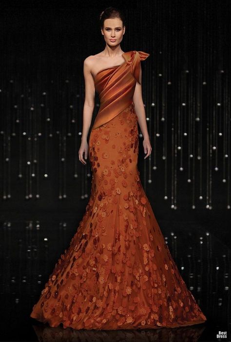 파티 드레스, Fashion Gowns, فستان سهرة, Gowns Of Elegance, Couture Gowns, Gorgeous Gowns, Orange Dress, Mode Inspiration, Beautiful Gowns