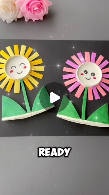 Paper Craft Ideas on Instagram: "Transform a simple paper cup into a vibrant sunflower with this easy DIY! Cut around the cup, leaving one small section uncut. Draw parallel and curved lines, then make a strategic cut as demonstrated in the video. Flip the cup and make cuts all around it. Finally, use yellow and green colors to bring your sunflower to life! 🌻✨" Paper Cup Activities, Paper Cup Art, Paper Cup Crafts For Kids, Paper Cup Flower, Color Paper Crafts, Sunflower Cup, How To Make Sunflower, Flower Making Crafts, Halloween Diy Paper