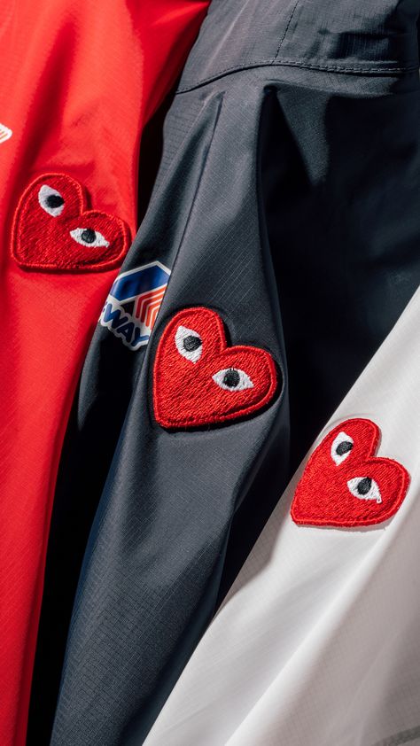 Just Arrived: Comme des Garcons PLAY x K-Way 🔥 Available now online. Shop Now: https://feature.com/collections/comme-des-garcons-play Comme Des Garcons Play Outfit, Converse Cdg Outfit, Comme Des Garcons Aesthetic, Comme Des Garcons Outfit, Comme Des Garcons Wallpaper, Cdg Outfit, Come Des Garcons, Commes Des Garcons, Senior Jackets