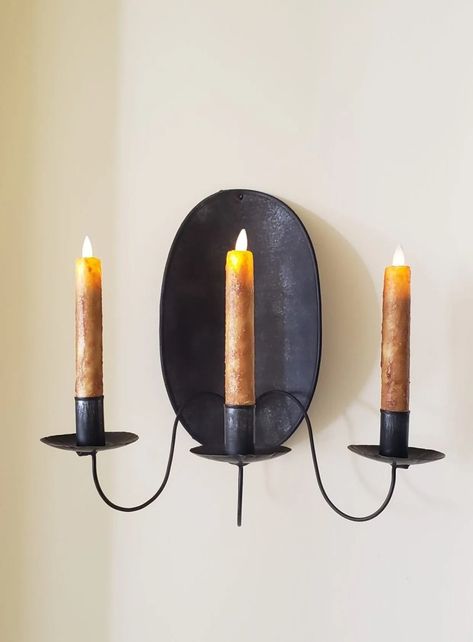 Primitive Lighting, Primitive Colonial, House Lighting, Candle Wall, Tin Candle, Colonial Decor, Candle Wall Sconces, Carriage House, Tin Candles