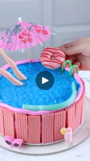 747K views · 1.2K reactions | Barbie Pool Cake Hack 💖🌴 | Barbie Pool Cake Hack 💖🌴 #barbie #cake #cakedecorating #cakehack #cake | By Cruze Farm | You want to go for a ride? Sure
I can. Jump in. Undress me everywhere
imagination life is your creation. Barbie, let's go
party. Barbie Pool Cake, Pool Birthday Cakes, Grocery Store Cake, Donut Floaties, Umbrella Party, Swimming Pool Cake, Barbie Pool, Barbie Pool Party, Pool Party Cakes