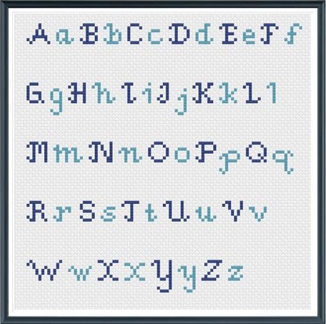 Elegant Alphabet Cross Stitch Pattern PDF Full Alphabet - Etsy Australia Elegant Alphabet, Alphabet Cross Stitch Pattern, Cross Stitch Letter Patterns, Alphabet Cross Stitch, Small Alphabets, Cross Stitch Alphabet Patterns, Cross Stitch Fonts, Cross Stitch Letters, Small Cross Stitch