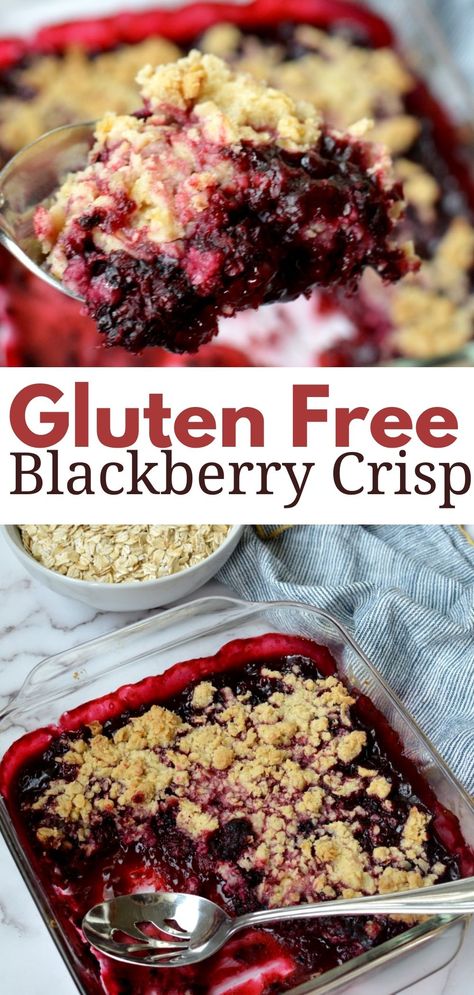 gluten free blackberry crisp Gluten Free Blackberry Cobbler, Gluten Free Cobbler, Blackberry Crisp, Blackberry Cobbler Recipe, Desserts Summer, Blackberry Recipes, Blackberry Cobbler, Gluten Free Thanksgiving, Gluten Free Pie