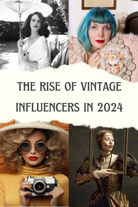 A fascinating trend is gradually taking over the media and fashion space – the rise of vintage influencers. These individuals have given retro styles a new face, establishing a nostalgic attraction that goes hand-in-hand with fashion enthusiasts globally. If want to explore the rise of vintage influencers and their impact in 2024, then this post is for you. Vintage Social Media Post, Vintage Trends 2024, Classic Fashion Pieces, Retro Wardrobe, Victorian Modern, Secondhand Style, Romantic Period, Fashion Landscape, Vintage Trends