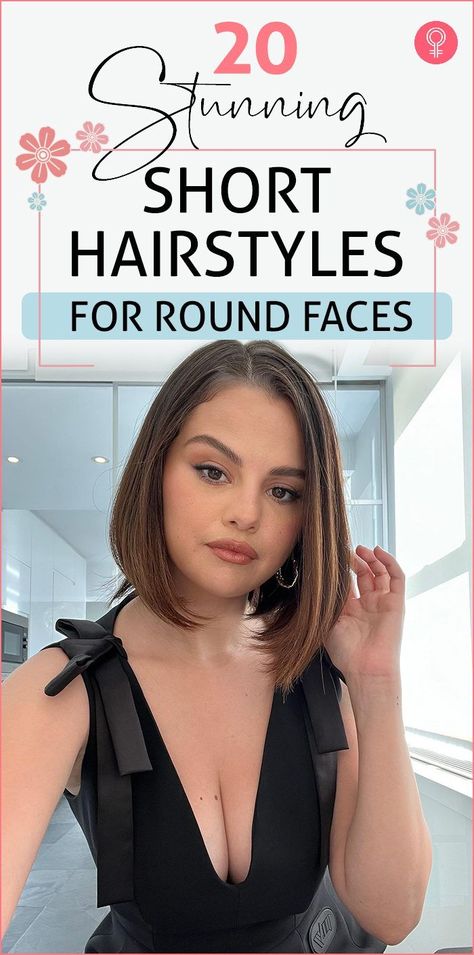 Bobs For Round Faces, Chubby Face Haircuts, Short Hair Cuts For Round Faces, Short Hair Styles For Round Faces, Round Face Haircuts, Haircut For Thick Hair, Pixie Bob, Round Faces, Medium Hair Cuts