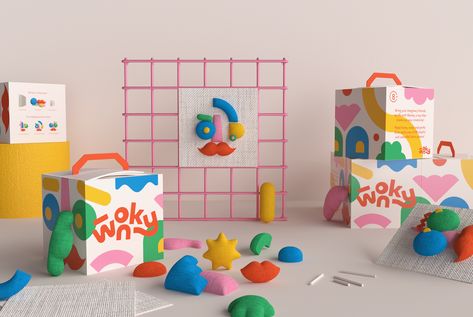 Modular Toys, Kids Branding Design, Kids Packaging, Adobe Dimension, Toy Packaging, 타이포그래피 포스터 디자인, Graphic Design Packaging, Toy Brand, Kids Branding