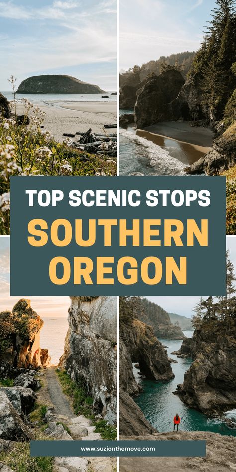 Discover the best scenic spots on the Southern Oregon Coast with this guide! Find out where to stop for stunning views and memorable outdoor experiences. — southern oregon coast road trip | southern oregon coast things to do | southern oregon travel | southern oregon hikes What To Wear Oregon Coast Summer, Oregon Coast Road Trip, Oregon Trip, Southern Oregon Coast, Oregon Hikes, Oregon Vacation, Oregon Waterfalls, Tent Site, Salem Oregon