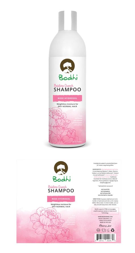 Shampoo Label, Luxury Box Design, Coconut Oil Shampoo, Shampoo Packaging, Shampoo Design, Rose Hydrosol, Graphic Design Packaging, Normal Hair, Packaging Labels Design