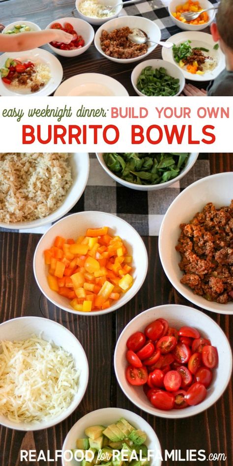 Burrito Bowls For A Crowd, Burrito Bowl Party Ideas, Dinner Ideas For Bunco Night, Buffet Style Lunch Ideas, Burrito Bowl Party, Burrito Bowl Buffet Bar Ideas, Burrito Bowl Bar Parties, Build Your Own Bowl Bar, Build Your Own Burrito Bowl Bar