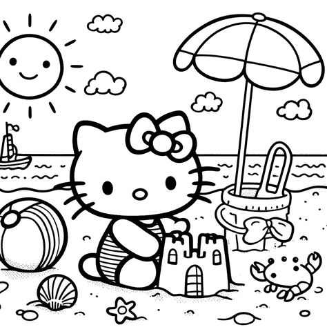 Dibujos para colorear de Hello Kitty ᗎ Libro para colorear – Plantilla para colorear - yoyoColoring Hello Kitty Drawing To Color, Hello Kitty Coloring Pages Valentines, Hello Kitty Coloring Book Pages, Hello Kitty Desenhos, Halloween Hello Kitty Coloring Pages, Hello Kitty Coloring Sheets, Cute Colouring In Pages, Drawing Book Ideas, Hello Kitty Coloring Pages Printable