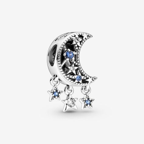 Pandora Bracelet Charms Ideas, Pandora Star, Charms Pandora, Bracelet Pandora, Pandora Bracelet Charms, Bracelet Diy, Moon Charm, Pandora Bracelets, Bracelet Collection