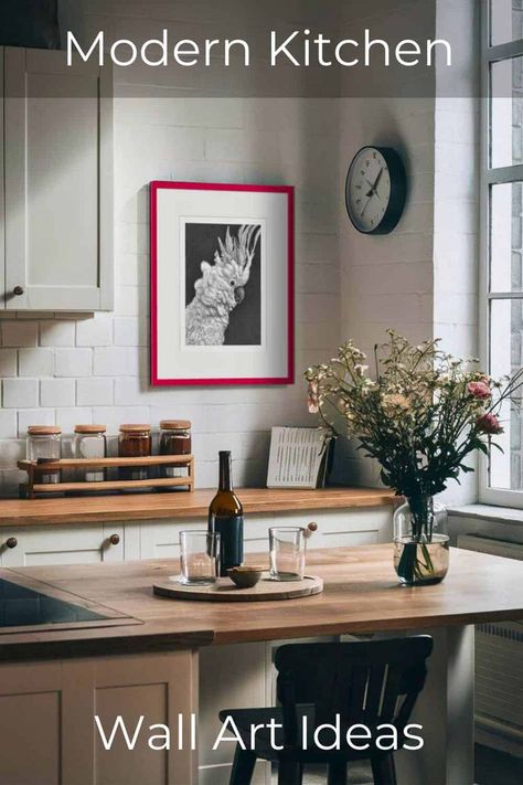 Modern Kitchen Wall Art Ideas + Black and White Art Art Ideas Black And White, Animal Pencil Drawings, Kitchen Wall Art Ideas, Wildlife Drawings, Modern Kitchen Wall Decor, Modern Kitchen Wall Art, Types Of Kitchen, Kitchen Styling Modern, Kitchen Styles