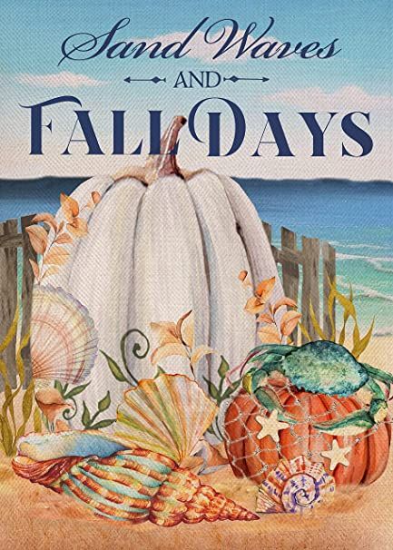 Fall At The Beach, Coastal Pumpkins, Coastal Autumn, Fall Tables, Nautical Outdoor Decor, Window Paint, Fall Paintings, Fall Garden Decor, Coastal Fall