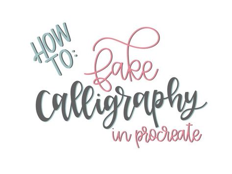 How to Fake Modern Calligraphy in Procreate - Apple Pencil and iPad Lettering Fauxligraphy Procreate Apple Pencil, Procreate App Tutorial, Ipad Lettering Procreate, Ipad Calligraphy, Procreate Ipad Pro, Procreate Ipad Tutorials, Faux Calligraphy, Ipad Tutorials, Procreate Ipad Art