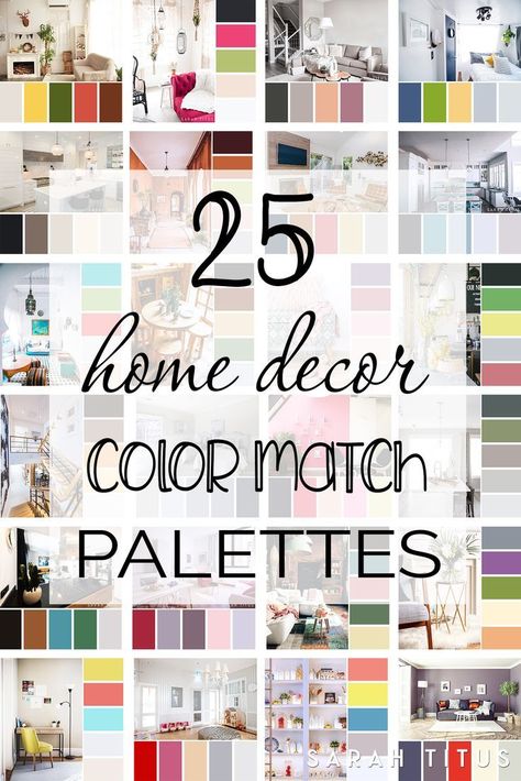 Decorating your home can be overwhelming; especially if you don't have any idea what colors play well together! Get all the inspiration you need with these beautiful 25 Home Decor Color Match Palettes. #colormatch #colorpalettes #homedecor #homepictures #homedecorating #homedecoration Summer Color Palettes, Sarah Titus, Kitchen Color Palettes, Color Palette Interior Design, Color Combinations Home, Colours That Go Together, Living Colors, Decor Color Palette, Decor Color Schemes