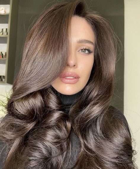 Cool Tone Hair Color Brunettes, Tan Skin Hair Color Ideas, Old Money Hair Color, Expensive Brown Hair, Light Brown Hair Styles, Brown Hair Styles, Old Money Brunette, Light Brunette Hair, Brown Hair Green Eyes