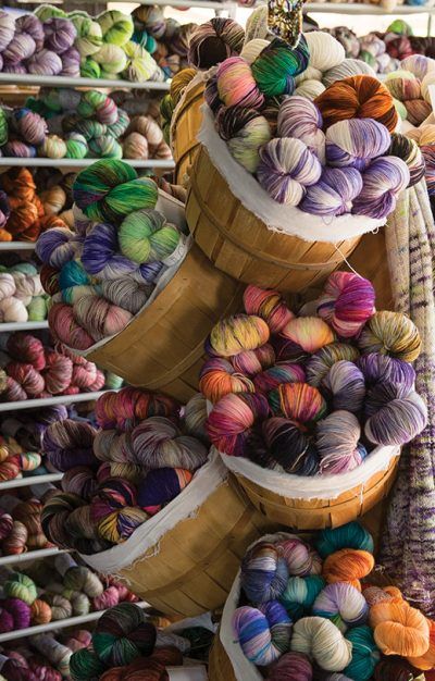 Fiber Artists in NJ have a Simple Motto: Keep Calm and Carry Yarn Wool Shop Display Ideas, Yarn Mood Boards, Yarn Store Aesthetic, Yarn Shop Aesthetic, Yarn Shop Display, Yarn Store Display Ideas, Craft Store Aesthetic, Yarn Display Ideas, Handspun Yarn Projects