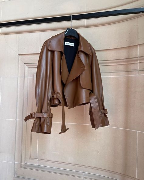 NOUR HAMMOUR | The Hatti soft leather jacket in scotch | Instagram Nour Hammour, Leather Jacket For Women, Spanish Learning, Random Inspiration, Brown Leather Jacket, Brown Aesthetic, Beaded Bags, Leather Jackets Women, Fall Winter Outfits