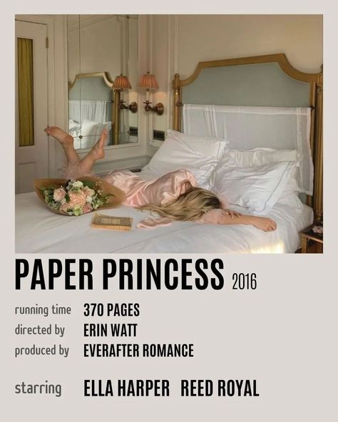 Paper Princess by Erin Watt Aesthetic Movie Poster The Paper Princess Erin Watt, Paper Princess Erin Watt Aesthetic, The Royals Erin Watt, Paper Princess Book, Paper Princess Aesthetic, Paper Princess Erin Watt, Royal Movies, Kiera Cass Books, Girly Core