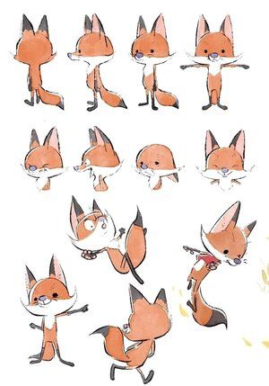 Winners of the “Fox Adventurer” Challenge Internet Art, Fox Character Design, Fox Character, Drawing Kids, Character Design Challenge, Simple Character, Fox Art, Design Challenge, Character Sheet