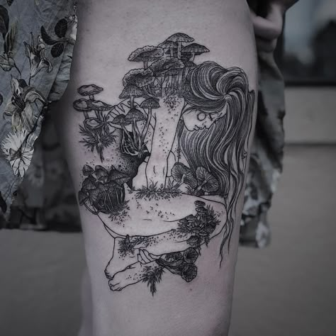 Illustrative Tattoo Style, Mermaid Sleeve Tattoos, Illustrative Tattoo, Unique Half Sleeve Tattoos, Mother Nature Tattoos, Surreal Tattoo, Skull Sleeve Tattoos, Girls With Sleeve Tattoos, Dragon Sleeve Tattoos