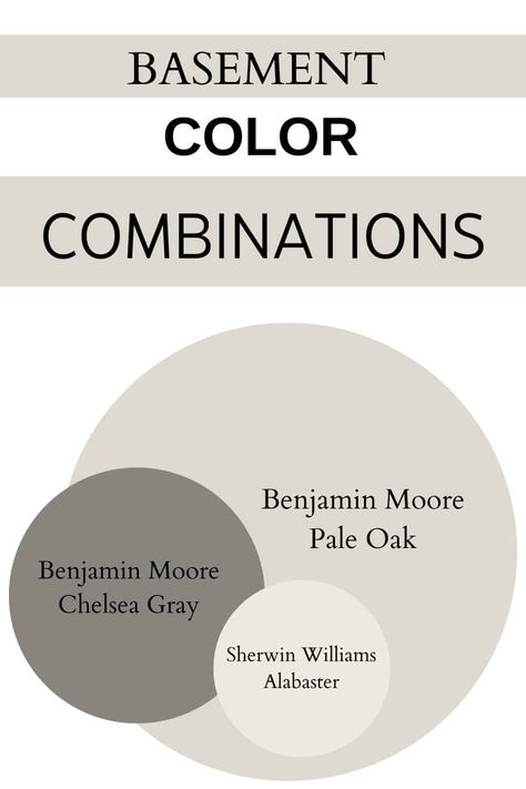 Transform Your Basement: 14 Color Combinations to Brighten Up Your Space - West Magnolia Charm Two Tone Basement Walls Paint Ideas, Best Colors For Basement, Colors That Go With Balanced Beige, Unfinished Basement Paint Ideas, Best Color For Basement Walls, Trending Basement Paint Colors, Wall Color For Basement, Basement Living Room Paint Colors, Basement Paint Ideas Color Schemes