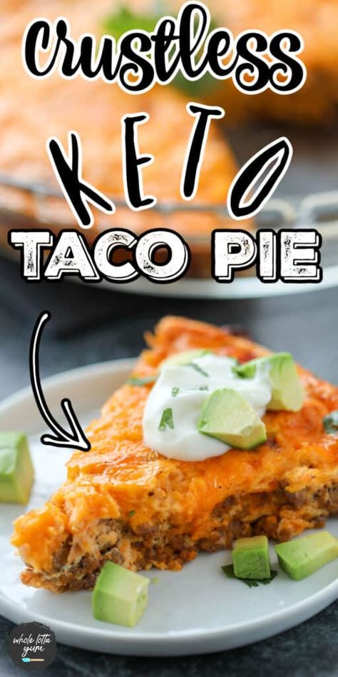 Taco Pie Keto, Crustless Taco Pie, Keto Taco Pie, Taco Pie Recipes, Taco Pie, Low Carb Tacos, Boiled Egg Diet Plan, Keto Taco, Recetas Keto