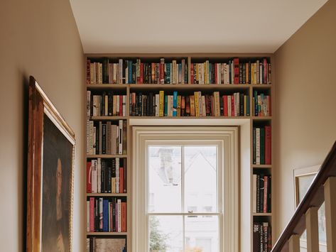 85 small room ideas for the smallest rooms in the house Organisation, Small Hallway Bookshelves, Box Room Library, Tiny Den Ideas, Small Closet Library, Library Wall Small Room, Small Library Bedroom Ideas, Home Library Small Room, Small House Book Storage