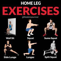 Doing leg exercises at home is probably a lot easier than you realise. You don't need a leg press machine or a stair climber or a squat bar to fire up those lower-body muscles. All you need is your bodyweight maybe a chair and the motivation to put some burn in your quads hamstrings glutes calves and inner thighs. Oh and this list of 13 no-equipment leg exercises that you can do anywhere anytime. It probably comes as no surprise that having strong legs can take you far. Leg Exercises At Home, Bad Circulation, Quads And Hamstrings, Leg Press Machine, Lower Body Muscles, Stair Climber, Home Exercise Program, Exercises At Home, Leg Exercises