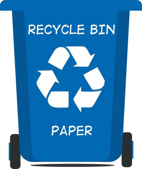 recycle waste bins vector illustration Blue Color Recycle Bins, Yellow Illustration, Recycle Bin, Vector Frame, Blue Illustration, Garbage Bin, Waste Paper, Trash Bins, Recycling Bins