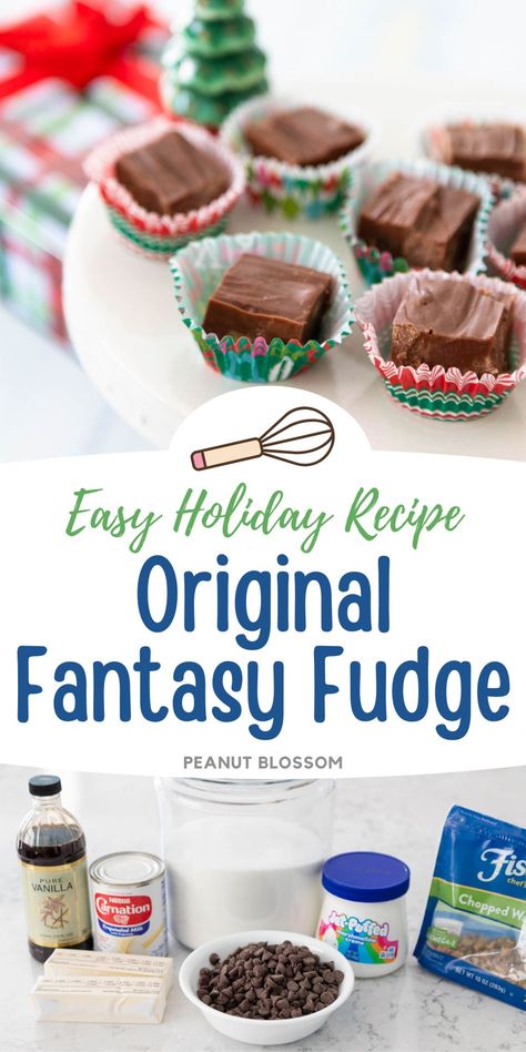 Original Fantasy Fudge Original Fantasy Fudge, Fantastic Fudge, Original Fantasy Fudge Recipe, Fantasy Fudge Recipe, Easy Christmas Candy, Fantasy Fudge, Chocolate Walnut Fudge, Holiday Potluck, Christmas Candy Homemade