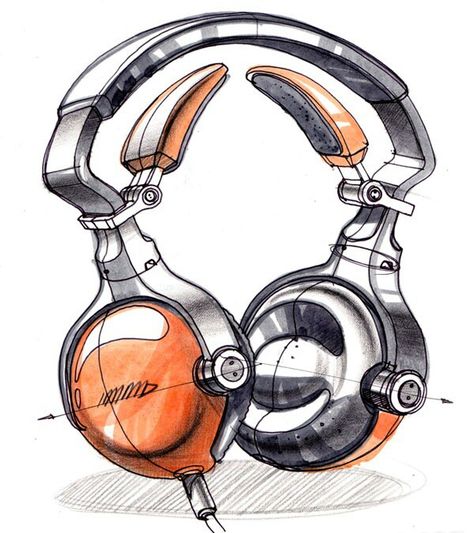 #industrial #design #sketch #headphone Headphones Design Concept, Headphones Design Sketch, Headphone Design Sketch, Concept Headphones, Industrial Design Drawing, Headphone Sketch, Sketching Techniques, Industrial Design Sketch, Sketch A Day