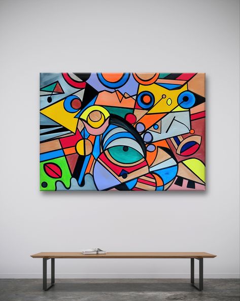 ŒUVRE D'ART | PEINTURE Dimensions : Au choix jusqu'à - 150 x 190 cm | PEINTURE ACRYLIQUE Original j'ai SIGNÉ et tamponné. Service : Taille souhaitée du motif sur demande. Un panier sera constitué spécialement pour vous. Particularité : De nombreuses œuvres d'art dans la gamme. Peut être accroché dans n'importe quelle direction ! 4 compositions dans une œuvre d'art. NOS ŒUVRES D'ART en PEINTURE DE PREMIÈRE CLASSE comprenant un CADRE ÉTIRABLE traité DE HAUTE QUALITÉ (profondeur 2 cm) pour vous ENF Class Painting, Abstract Painting Acrylic Modern, Modern Art Acrylic, Painting Dimensions, Painting Mural, Cubist Paintings, Original Abstract Art Painting, Abstract Painting Techniques, Cadeau Photo