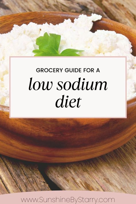 If you have a need to avoid sodium in your diet, this article is for you! There are actually so many foods that contain high levels of sodium that you might not expect. With this simple guide of foods to watch out for and foods to gravitate towards, you will be mastering a low sodium diet in no time. 

#lowsodiumdiet #healthydiet Low Sodium Grocery List Products, Lower Sodium Intake, No Sodium Meals Easy, Low Sodium Main Dishes, Low Sodium Easy Recipes, Low To No Sodium Recipes, Low Sodium Protein Foods, Easy Low Sodium Recipes Simple, Salt Free Diet Meals Low Sodium Recipes