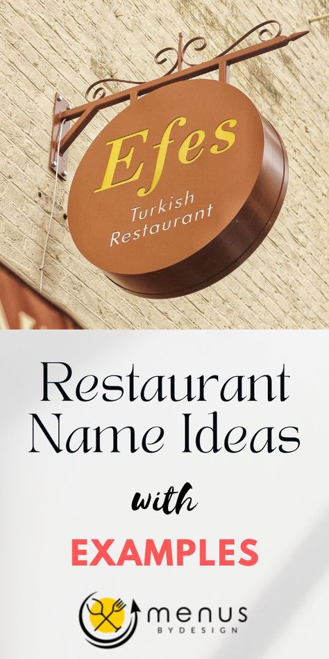 The name of a restaurant is the first impression customers have of the establishment and the brand. Customers do not judge a restaurant by the quality of the equipment in the kitchen but may judge the name. Choosing catchy, memorable restaurant name ideas is of importance. Here is a list to consider when naming a restaurant. #restaurant #restaurantnameidea Chinese Restaurant Names Ideas, Kitchen Names Ideas, Name Of Restaurant Ideas, Arabic Restaurant Names, Restaurant Name Board Design, Restaurant Branding Ideas, Restaurant Board Design, Restaurant Name Board, Cool Restaurant Names