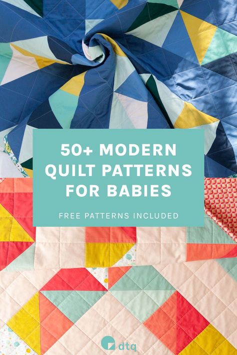 Get started on your first baby quilt with our roundup of the easiest patterns out there. Get tips on selecting the perfect fabrics and colors, and browse patterns that are perfect for beginners and a joy for babies and parents alike. Browse 50+ cute quilt patterns for babies! Intermediate Quilt Patterns, Simple Baby Quilt Patterns, Baby Quilts Patterns Free, Modern Baby Quilts Girl, Baby Girl Quilt Patterns, Cute Quilt Patterns, Easy Baby Quilt Patterns, Fat Quarters Baby Quilt, Modern Baby Quilts