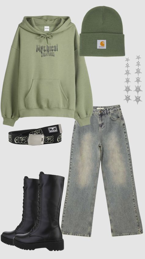 #sagegreen #outfitinspo #inspo #outfit #green #fall #winter #hoodie Sage Green Hoodie Outfit, Green Hoodie Outfit, Sage Green Hoodie, Winter Hoodie, Grey Hat, Inspo Outfit, Green Hoodie, Green Outfit, Hoodie Outfit