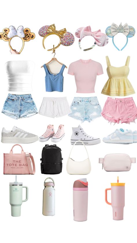 Disney outfit ideas for those going during the summer Tinker Bell Disney Outfit, Aesthetic Disney Outfits Winter, Disney Outfits Animal Kingdom, Disney Outfits Aesthetic, Aesthetic Disney Outfits, Disney World Outfits Women, Disney Outfits Winter, Epcot Outfit Ideas, Epcot Outfit