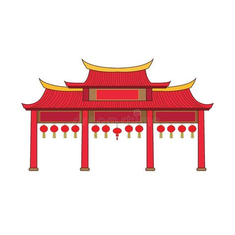 Door facade China design on white background. Chinese New Year Asia , #AFFILIATE, #China, #design, #Door, #facade, #white #ad Chinese Entrance, Asia Illustration, Chinese Door, Chinese New Year Background, Design Door, China Design, Chinese New Year, Stock Illustration, White Background