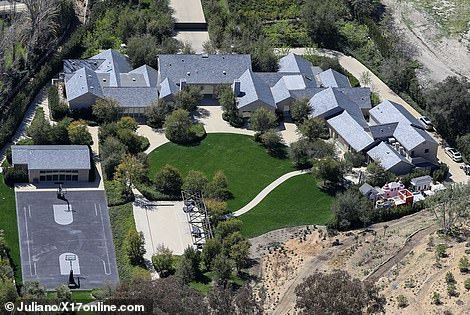 Kim Kardashian constructs 'Lil Hidden Hills' in backyard of her sprawling Calabasas mansion | Daily Mail Online Kim Kanye House, Kanye House, Kim K House, Kim Kardashian House, Kardashians House, Kim Kardashian Home, Kardashian House, Khloe Kardashian House, Hollywood Mansion