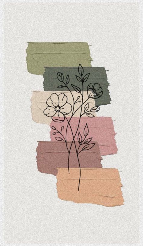 Simplistic Wallpaper, Iphone Wallpaper Hd, Wallpaper Iphone Boho, Minimal Painting, Floral Wallpaper Iphone, Simple Phone Wallpapers, Soyut Sanat Tabloları, Iphone Wallpaper Themes, Cute Simple Wallpapers