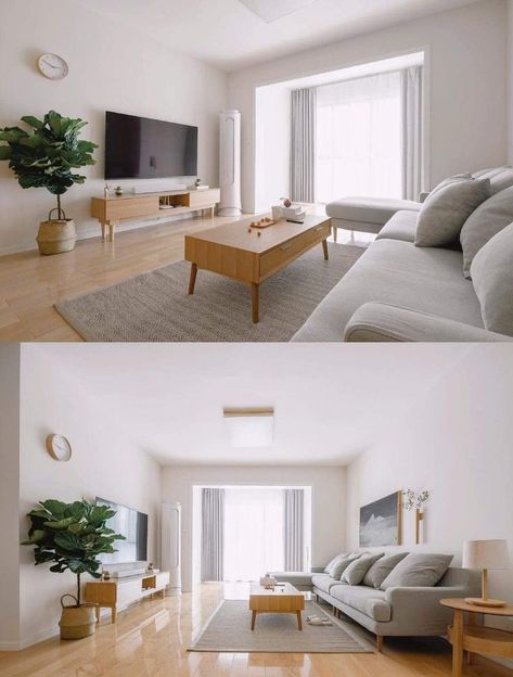 Muji Living Room, Minimalist Living Room Furniture, Condo Interior Design, Minimalist Living Room Decor, Tables Kitchen, Modern Minimalist Living Room, Apartment Living Room Design, Furniture Cheap, Small Apartment Living Room