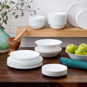 Is Corelle Lead and Cadmium Free - 2020 Safe Dinnerware sets Corelle Dinnerware Set, Corelle Plates, Dinnerware Sets For 12, Corelle Dishes, Classic Dinnerware, Corelle Dinnerware, White Dinnerware Set, Clean Plates, Plates And Bowls Set