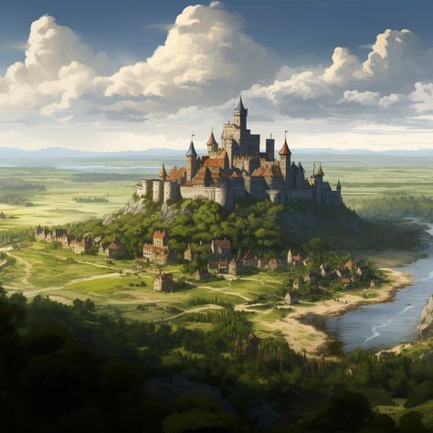 The first castle we see in the show, capital building of the Malsene district Plains City Fantasy Art, Castle City Fantasy Art, Fantasy Locations Art, High Fantasy Landscape, Fantasy Castle Concept Art, Fantasy Castle Design, Fantasy City Landscape, Fantasy City Art, Fantasy Castle Art