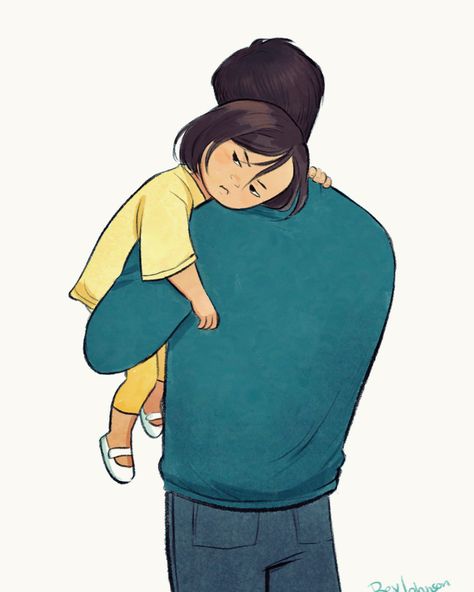 Bev Johnson, Dad Drawing, Father And Girl, Father And Daughter Love, Father Art, Oki Doki, Girly Drawings, Cute Love Cartoons