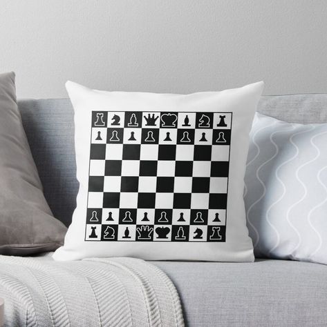 ♟️ Chess Board pillow and blanket for a good knight sleep ♞✨ Chess Room, Pillow And Blanket, Good Knight, Blanket Pillow, Chess Players, Kids Room Wall Art, Blanket Designs, A Pillow, Designer Throw Pillows