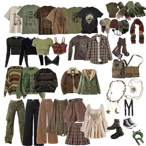 Summer Forestcore Outfits, Therian Clothes, Grunge Cottagecore Outfits, Forest Outfit, Goblincore Outfits, Peony Aesthetic, Goblincore Aesthetic, Grandpa Core, Street Outfits